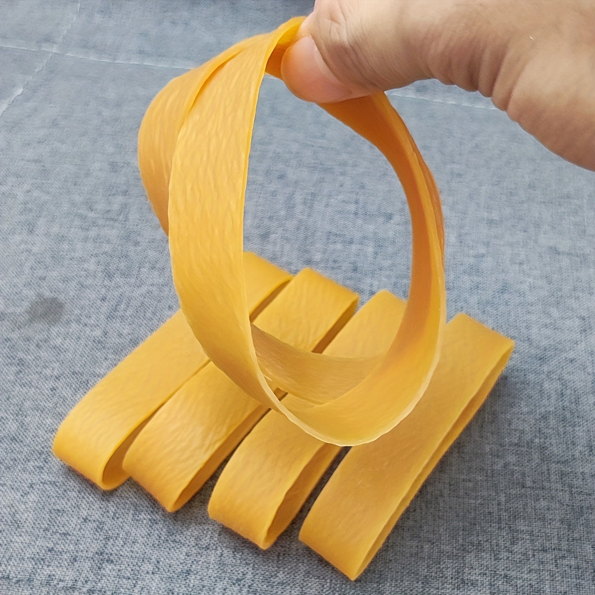 20 Pcs Yellow High Elastic 4.7 Inch Rubber Bands Stretchable Rings