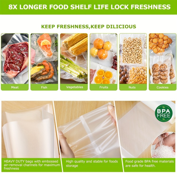   pcs vacuum sealer bags bpa   food vacuum bag storage bags for vacuum sealer vacuum packaging rolls for     bags 3 93 4 72 5 9 6 69 7 87 9 84 11 02 11 81 15 74 13 78inch kitchen supplies details 1