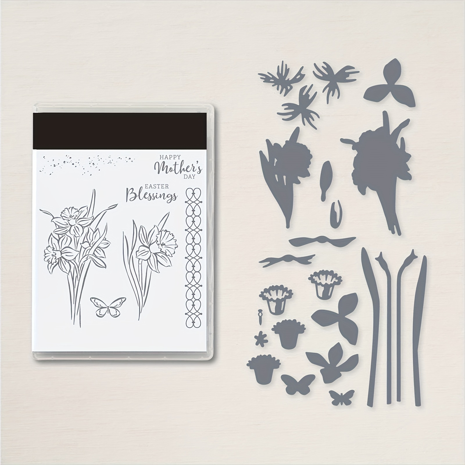 Magical Meadow 2024 Clear Stamps And Metal Cutting Die New - Temu