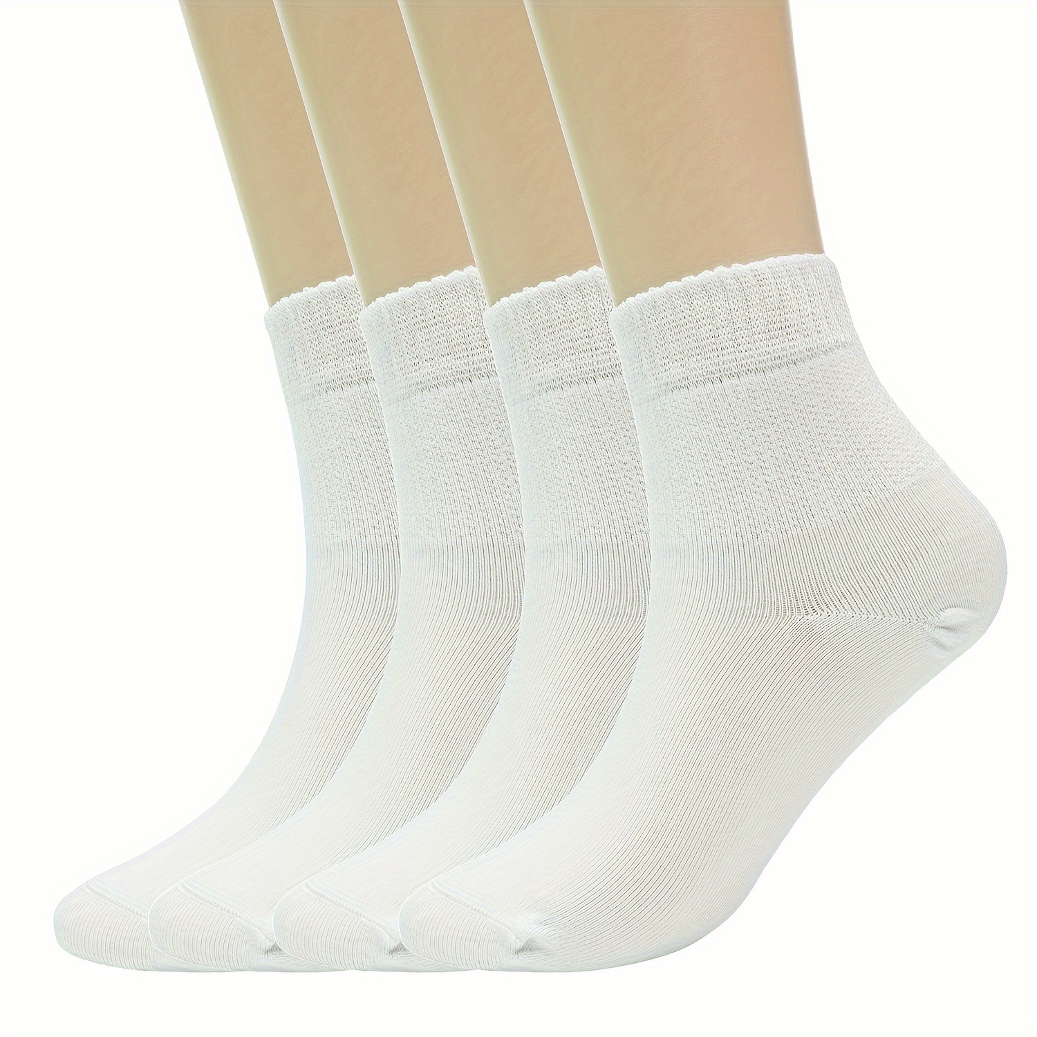 Socquettes Sport Bambou Femme Sans Couture - Blanc, Bleu Marine