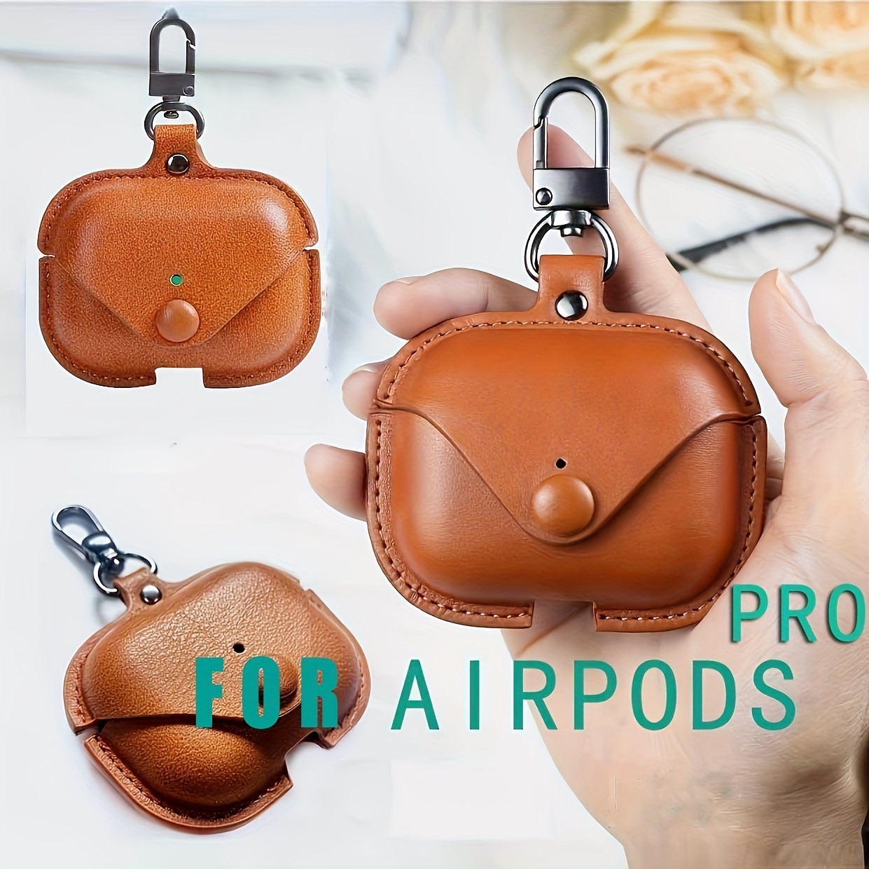Luxury Handbag Artificial Leather Coin Purse Bags Keychain Earphone Case  For 2 3 Pro 2 - Temu