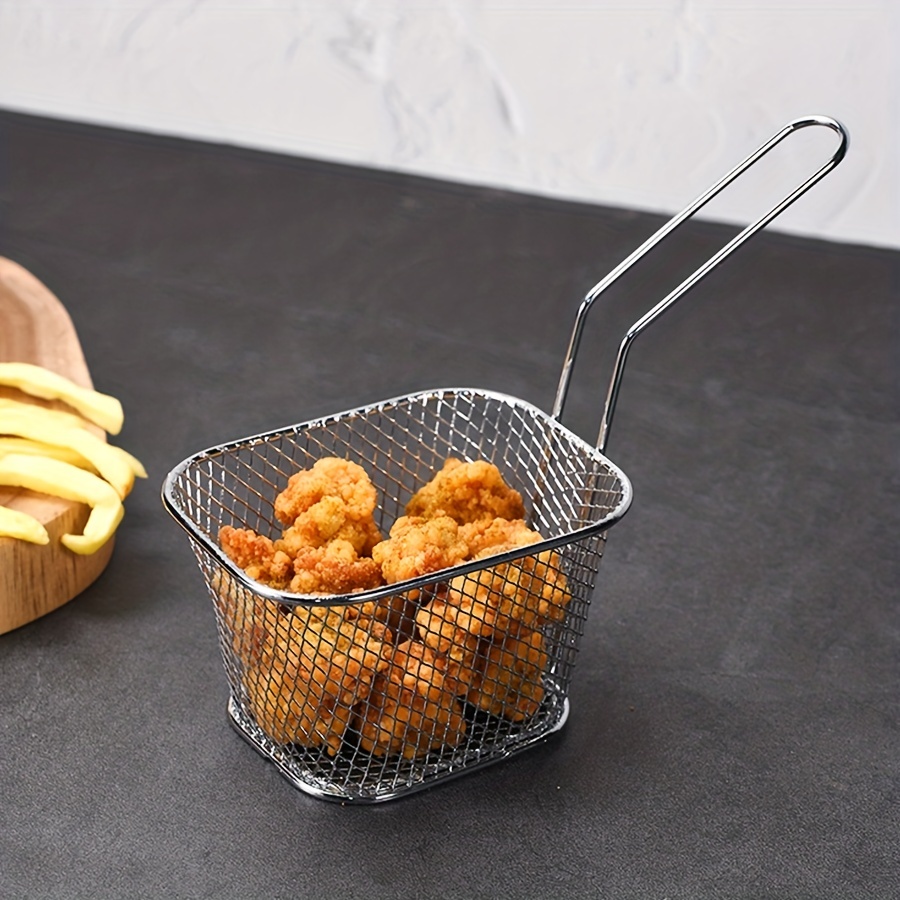 Cast Iron Skimmers, French Fries Frying Basket, Electroplated Snack Food  Basket, Fried Chicken Snack Chips Metal Colander Tool, Chicken Nugget  Frying Basket, Gourmet Dessert Basket,kitchen Tools, Kitchen Supplies - Temu