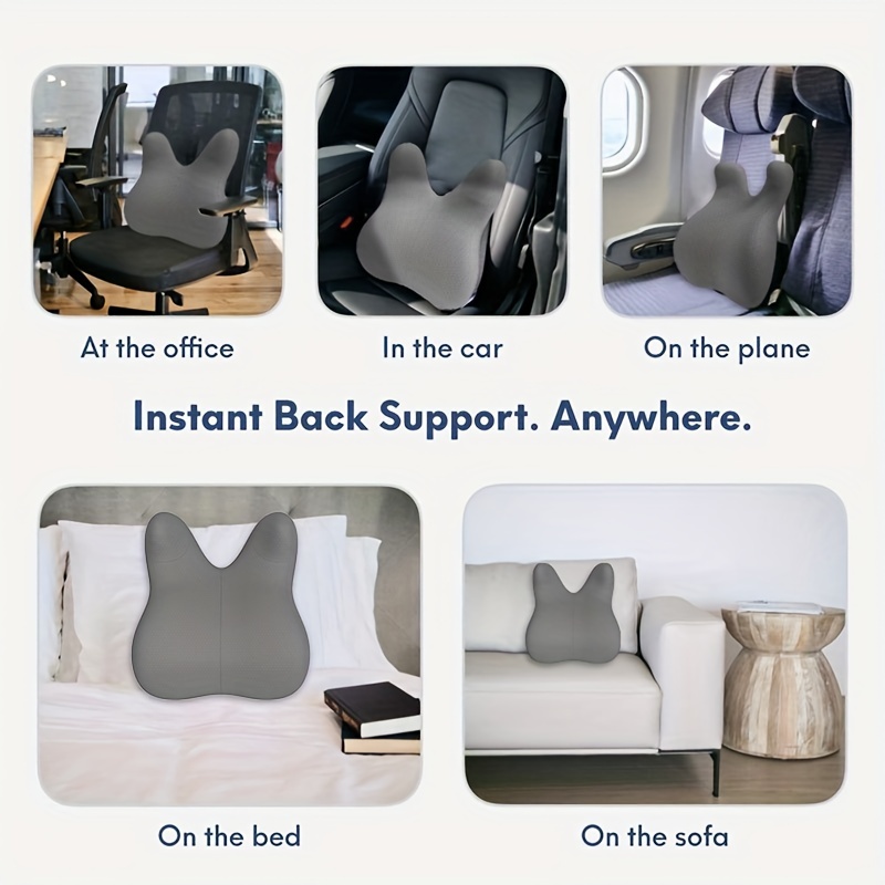 Memory Foam Lumbar Support Pillow Back Cushion For Office Chair And Car Seat  - Temu