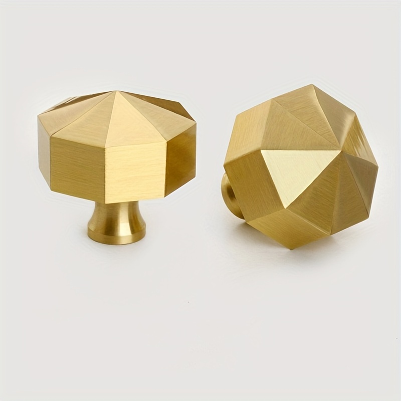 Brass Brushed Gold Decorative Hexagon Kitchen Cabinet Knobs Handles for  Dresser Drawer - China Cabinet Knobs, Kitchen Knobs