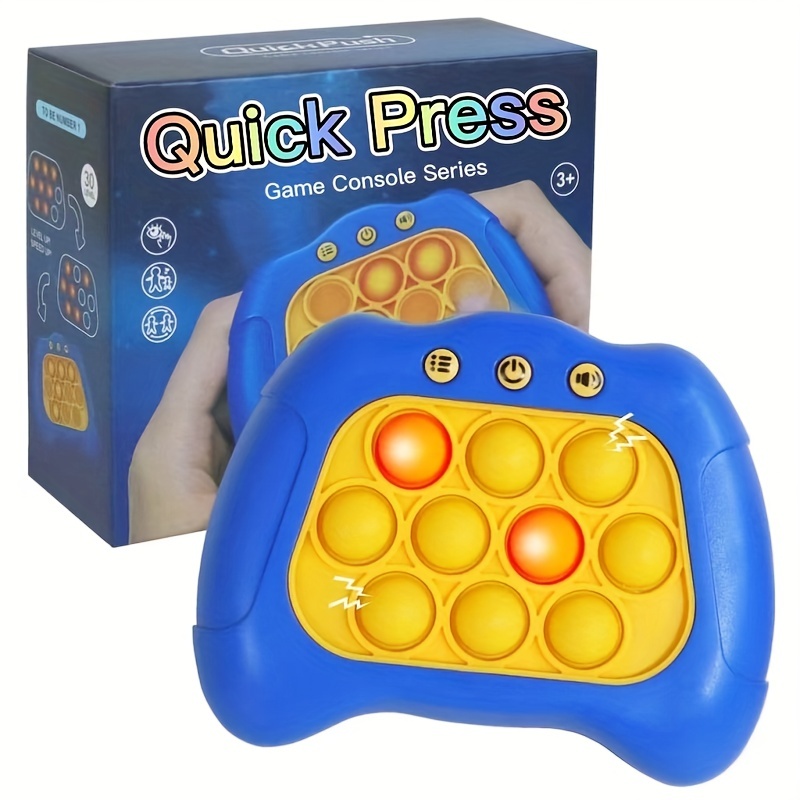 Quick Push Game Console,4 Modes Games,A Toy Game Machine That Exercises  Reaction Ability and Improves Concentration,Gift Idea for Kids & Teens Boys  & Girls Ages 3-12 Years Old & Up 