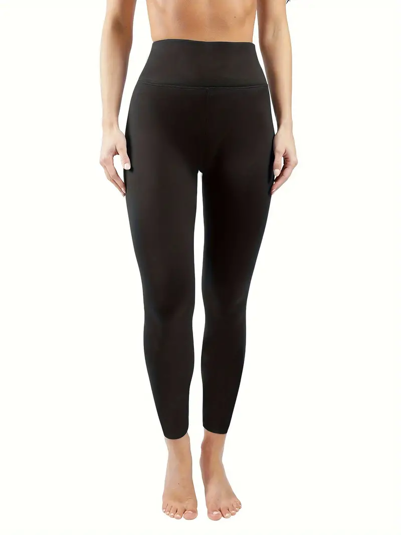 Fleece Liner Yoga Pants High Waist Slim Fit Stretchy - Temu