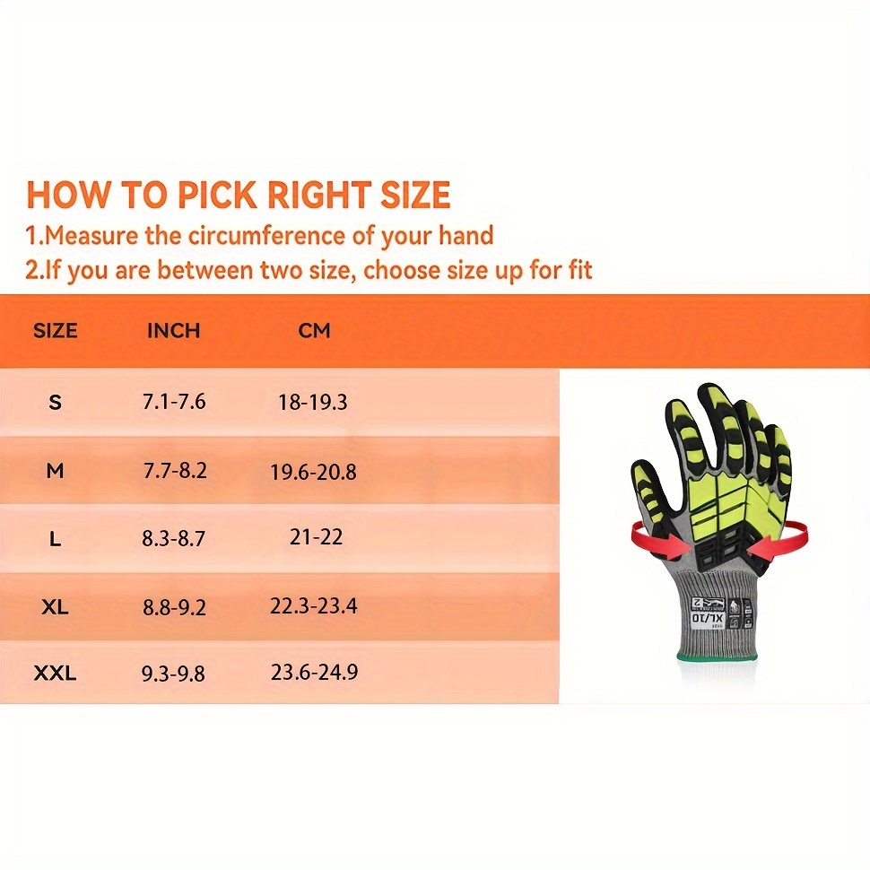 Cut Resistant Work Gloves, Anti Slip Oil Resistant Safety Gloves, For  Construction, Mechanics, Landscaping, Gardening, Yard Cleaning, Warehouse,  Assembling - Temu