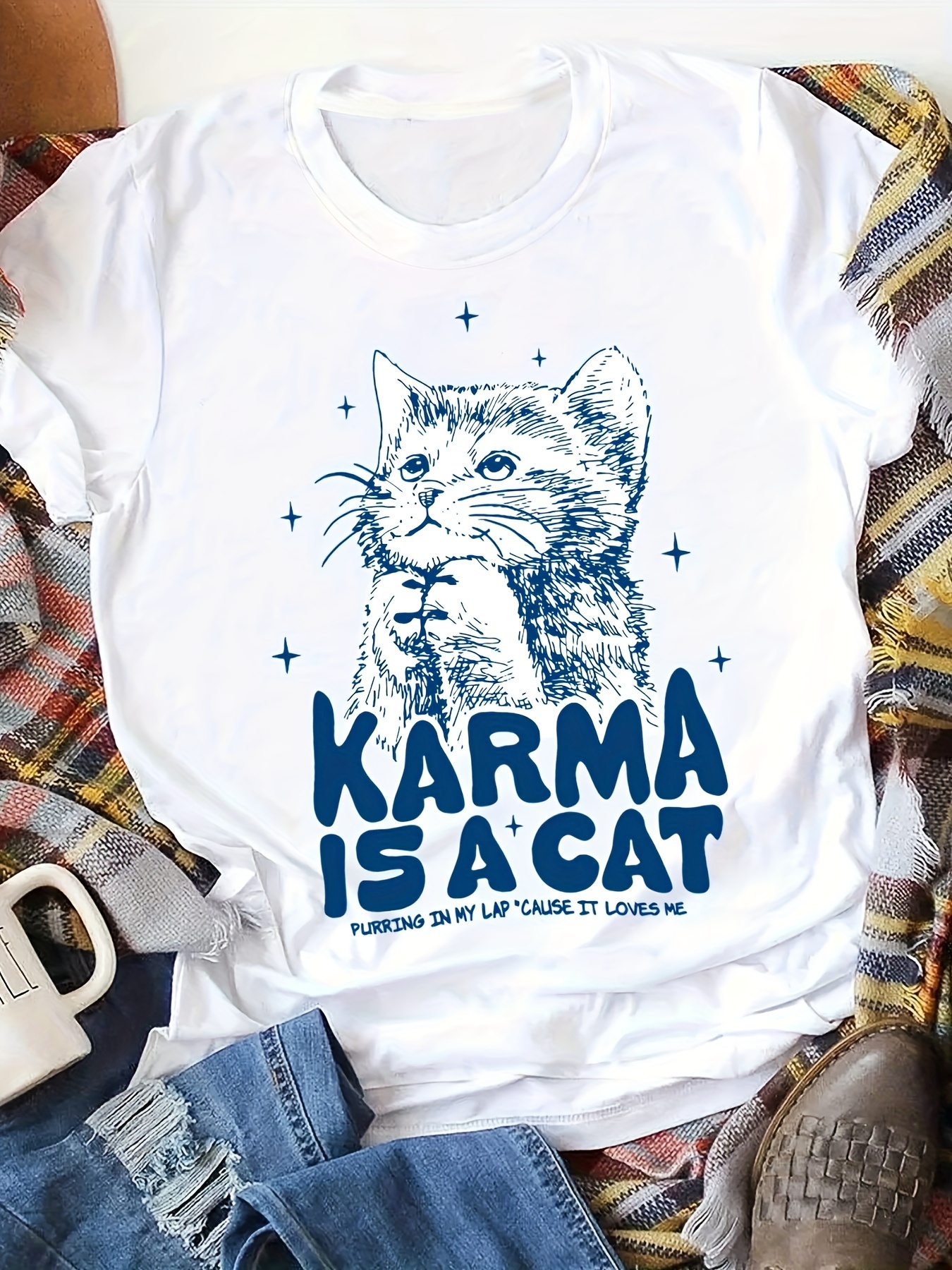 Unique Japanese Streetwear Cat Sweatshirt for Cat Lovers | Meowgicians Blue / XL