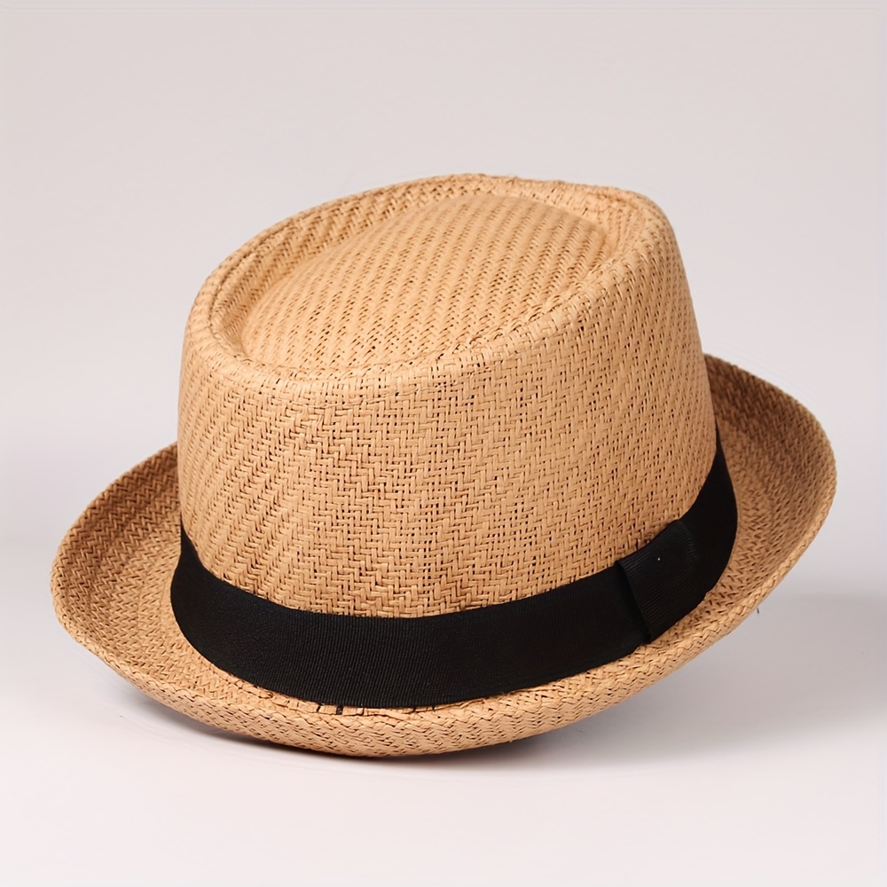 1pc Summer Mens Hollow Mesh Straw Beach Hat Breathable Cool Outdoor Sun  Protection Straw Hat - Jewelry & Accessories - Temu Mexico