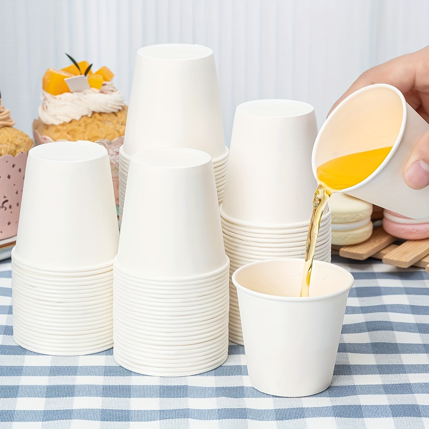 Disposable Paper Cups Small Drinking Cup For Water Juice Tea - Temu