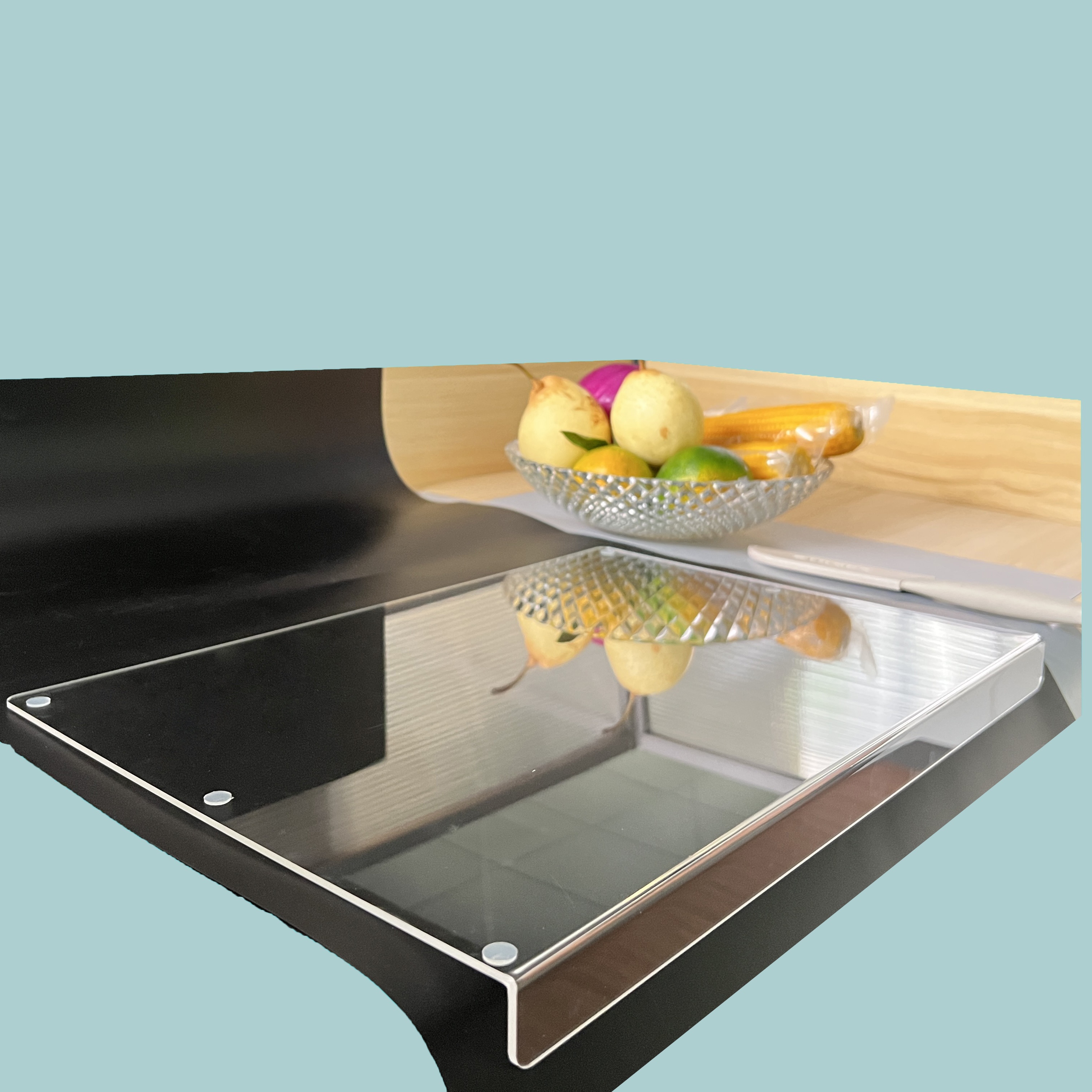 Tablas de cortar acrílicas para encimera de cocina, utensilios de cocina de  increíble calidad, tabla de cortar transparente con más grosor de 0.236
