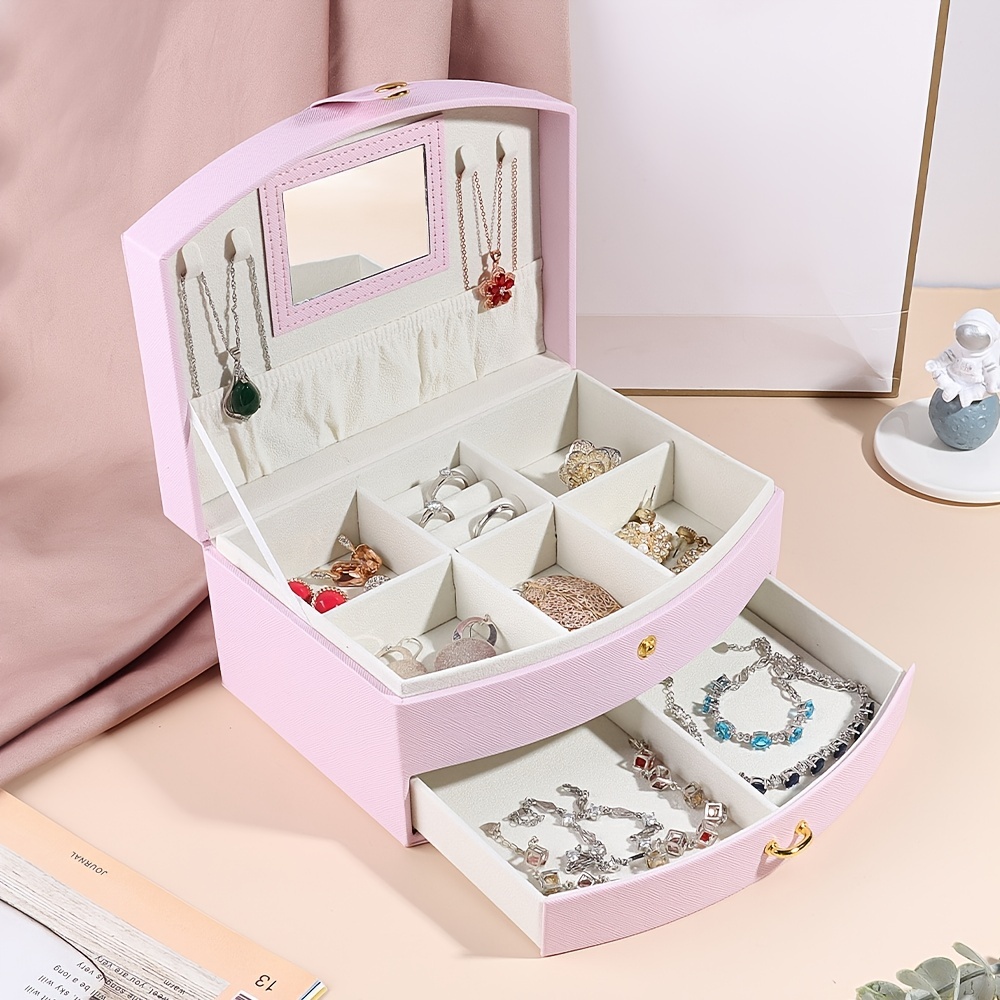 Jewelry Storage Box Necklace Earrings Jewelry Storage Box - Temu