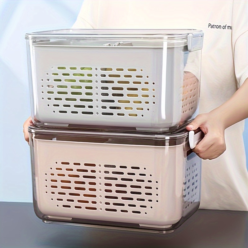 TreeLen Freezer Organizer Bins, Stackable Freezer Baskets for