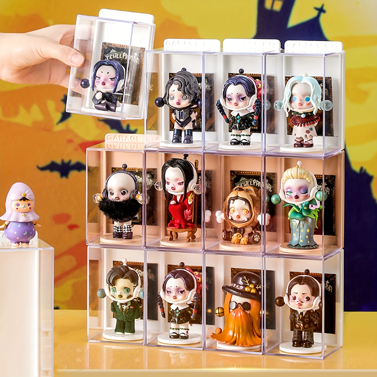 Boîte aveugle en acrylique transparent 3D, vitrine de figurines Pop Mart,  Kits de Garage, modèle de collection artisanat boîte conteneur de poupée de  jouet