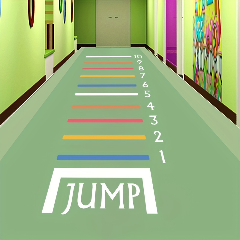 

1pc Long Jump Sports Number Floor Sticker, Self-adhesive Wall Stickers, Bedroom Entryway Living Room Porch Home Decoration Wall Stickers, Removable Stickers, Wall Decor Decals