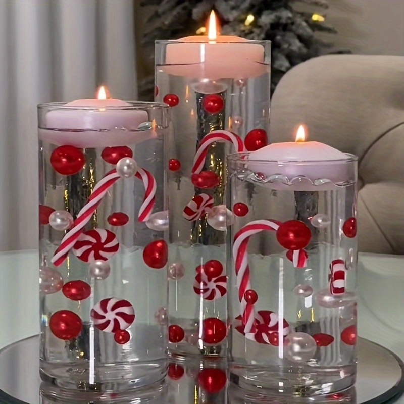 Ensemble de perles d'eau de Noël pour vase de Noël, bougies flottantes pour  centre de table, décoration de maison, fête de mariage, perles flottantes