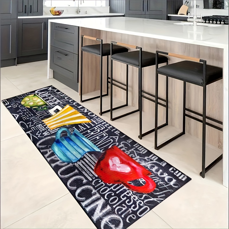 Anti slip Blue Gradient Plaid Kitchen Floor Mat Absorbent - Temu United  Arab Emirates