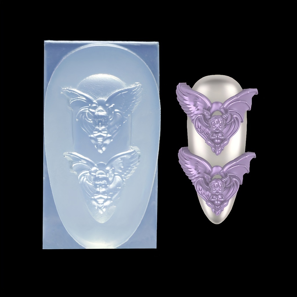 1pc 3d Angel Wing Silicone Mould For Nail Diy Decoration Tools Nails Art  Carving Mold Nail Plate Casting Silicone Mold Templates Manicure Tool, Shop Now For Limited-time Deals