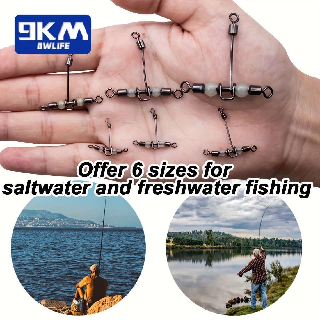 9km 3 way Swivels Sea Fishing Tackle Stainless Steel T shape - Temu