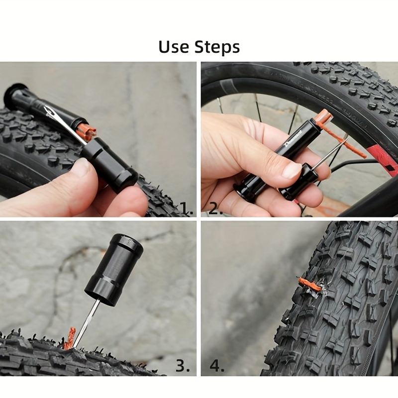 Outils de vélo Réparation de pneus Bande de caoutchouc et perceuse