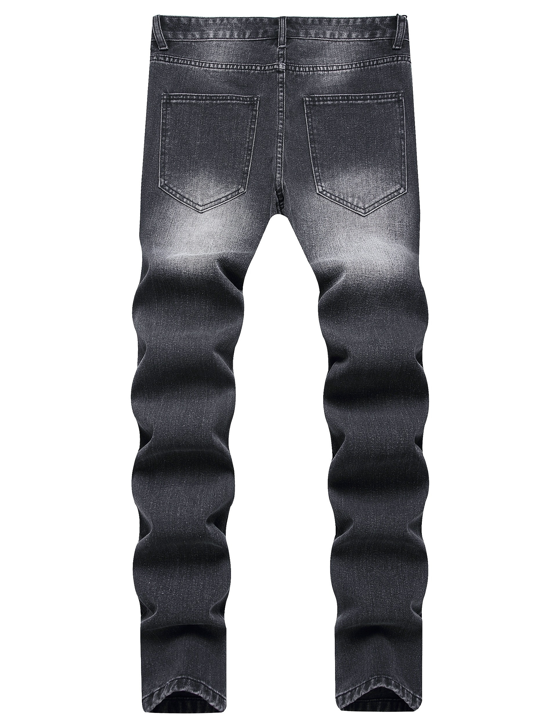 Black ripped jeans store mens plus size