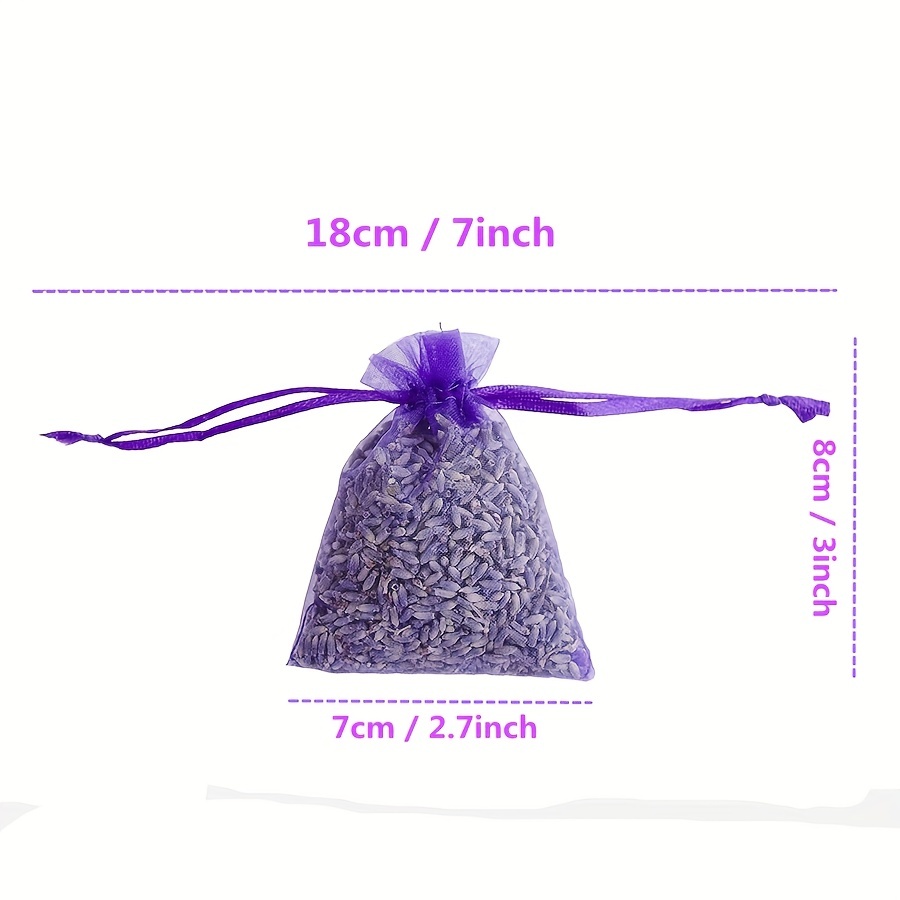 Bag of 50 Sachets Dried Lavender Flower Lavender Sachets for Drawers and Closets, LV-S-B-50