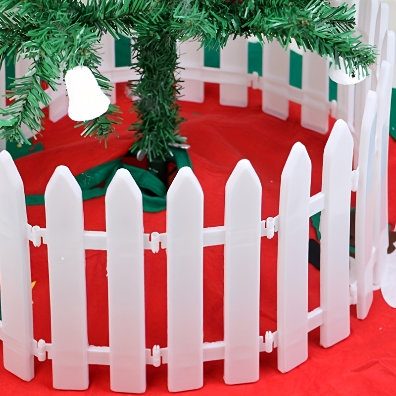 Clôture d'arbre de Noël 1,2 m Clôture en bois décorative Miniature Maison  Jardin Noël Arbre de Noël Décoration de fête de mariage (carbonisé) 