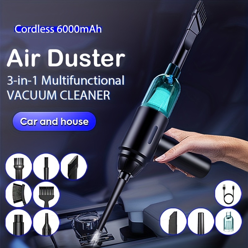 3 In 1 Cordless Vacuum Cleaner Compressed Air Duster Wireless Dust