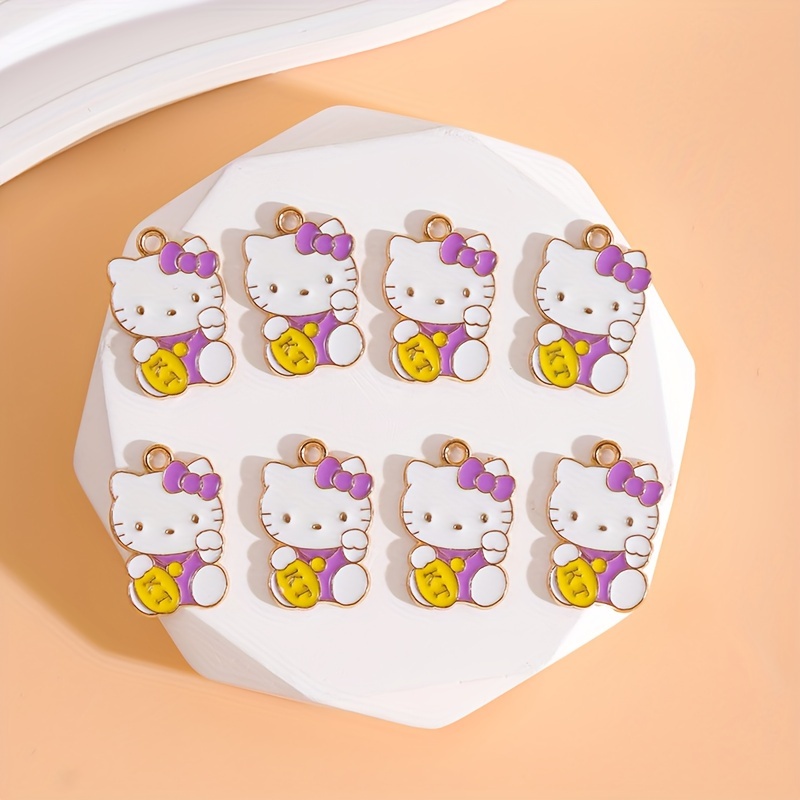 Hello Kitty Charms Bracelet Beads KT Cat Pendant Jewelry Making