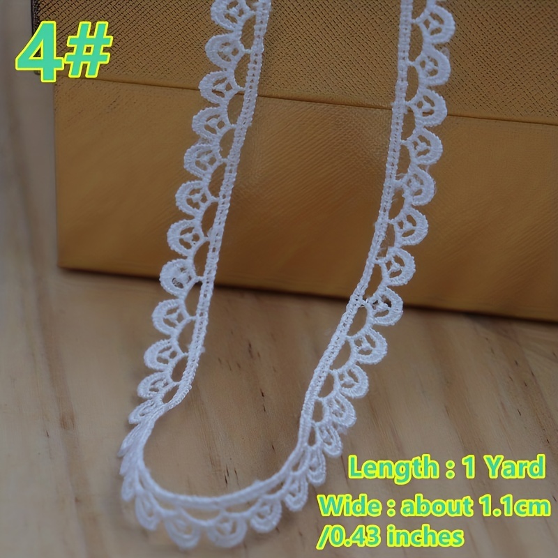 White Lace Trim Polyester Lace Frabic Decorative Lace Lace Ribbon