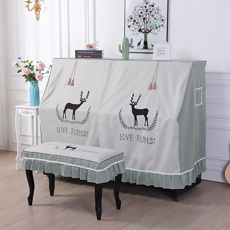 Couverture de piano en tissu Écharpe de piano Housse anti - Temu France