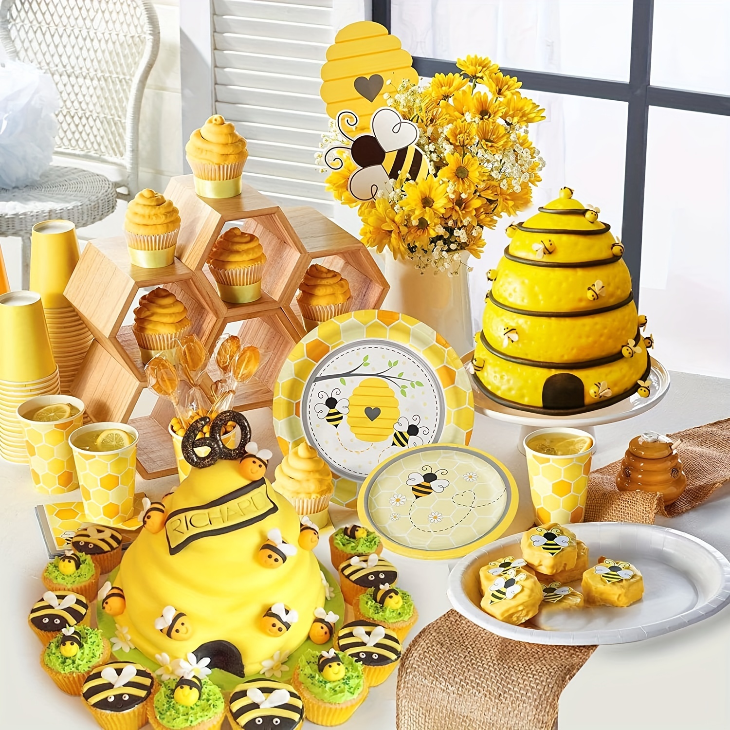 What Will It Bee Bee Theme Party Cake Swab Party Decoration - Temu