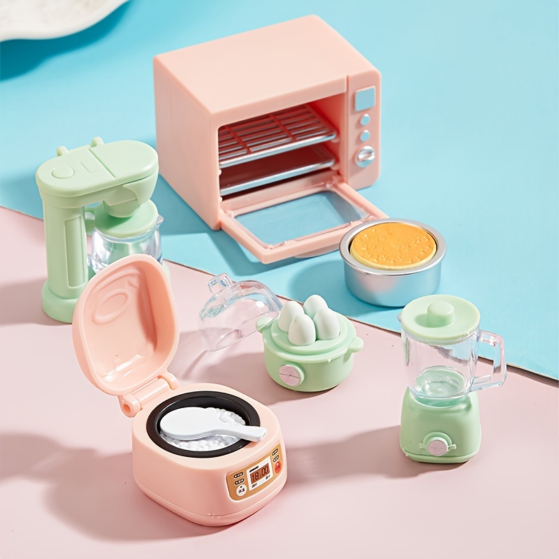 

Dollhouse Miniature Fashion Kitchen Set, Simulated Microwave Rice Cooker Egg Cooker Soy Milk Maker Filter, Play House Miniature Kitchen Play, Perfect Gift For Children