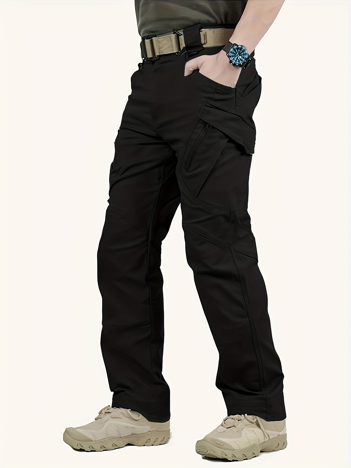  Pantalones tácticos casuales para hombre, pantalones de trabajo  de senderismo, pantalones de carga al aire libre, pantalones de trabajo de  combate con múltiples bolsillos, A : Ropa, Zapatos y Joyería