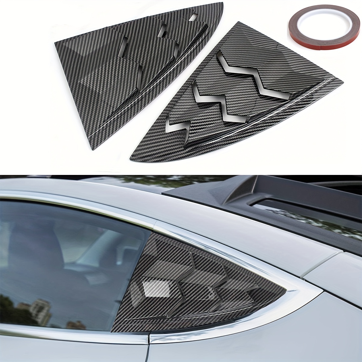 Rear Side Carbon Fiber Window Louvers Air Vent Scoop Louvers Temu