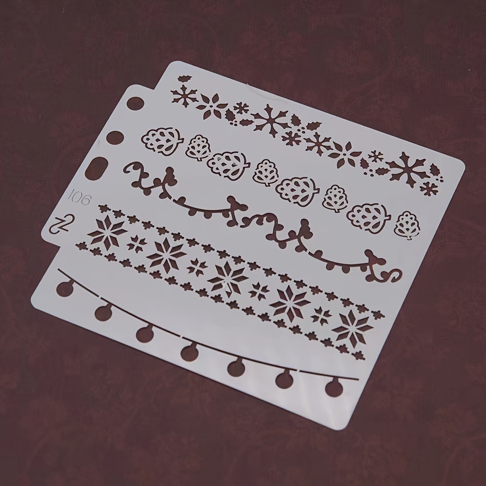 Star Theme Hollow Lace Stamping Stencil Template