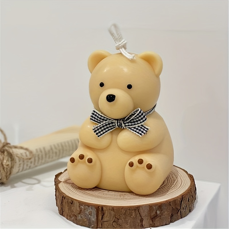 Hause Dekoration Nette 3D Teddy Baby Bär Duft Kerze Silikon Form Gips Epoxy  Aroma Handmade DIY