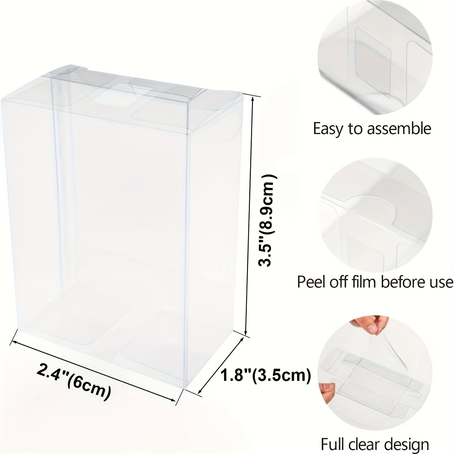 Caja de plástico transparente Scatto 15 cm