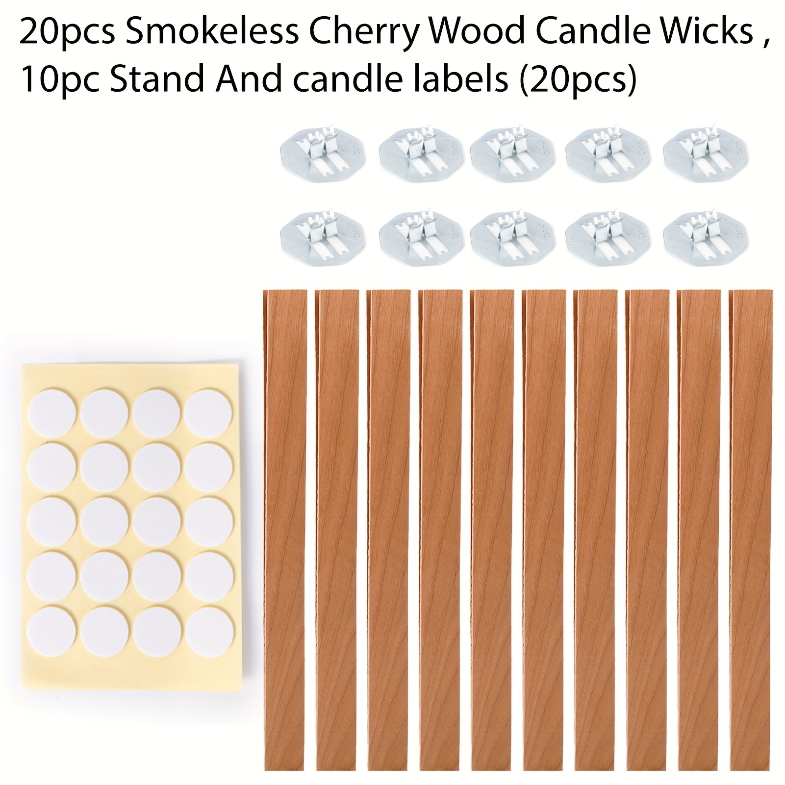 Smokeless Cherry Wood Candle Wicks wooden Wick Long Lasting - Temu