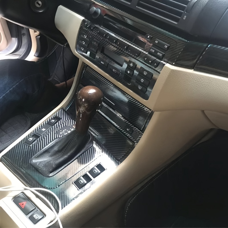 Für BMW 3er E46 4 Autotür Innenzentralsteuerungstafel Türgriff  Kohlefaser-Aufkleber Aufkleber Auto-Styling-Zubehör