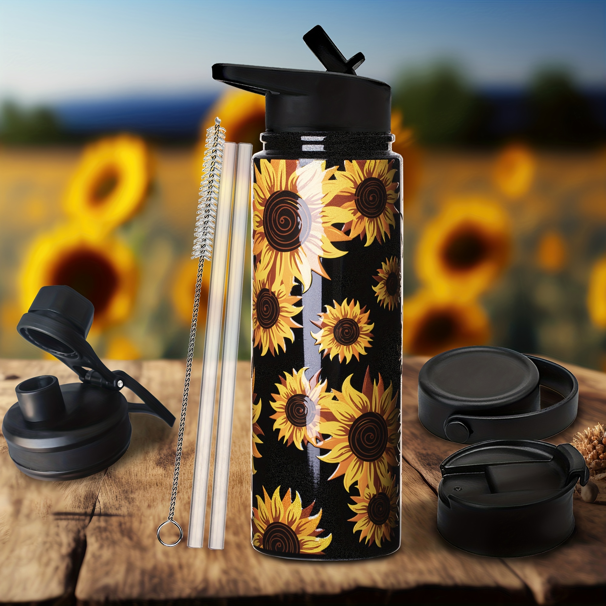 Insulated Stainless Steel Water Bottle With Wide Mouth And - Temu