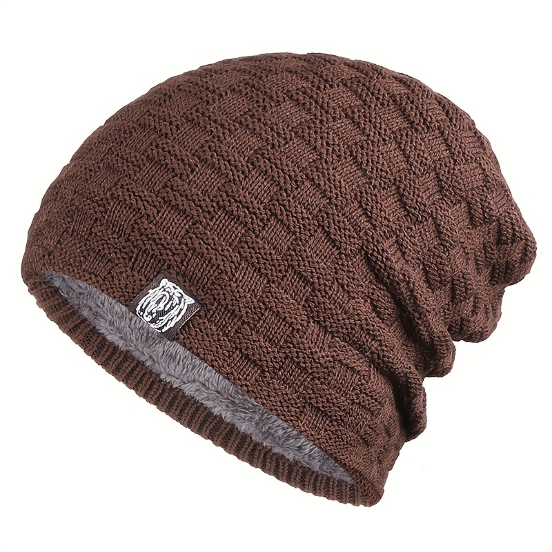 Deportes de invierno sombreros de invierno para hombre, gorro de invierno  para hombre, sombrero cálido, café oscuro, Café oscuro