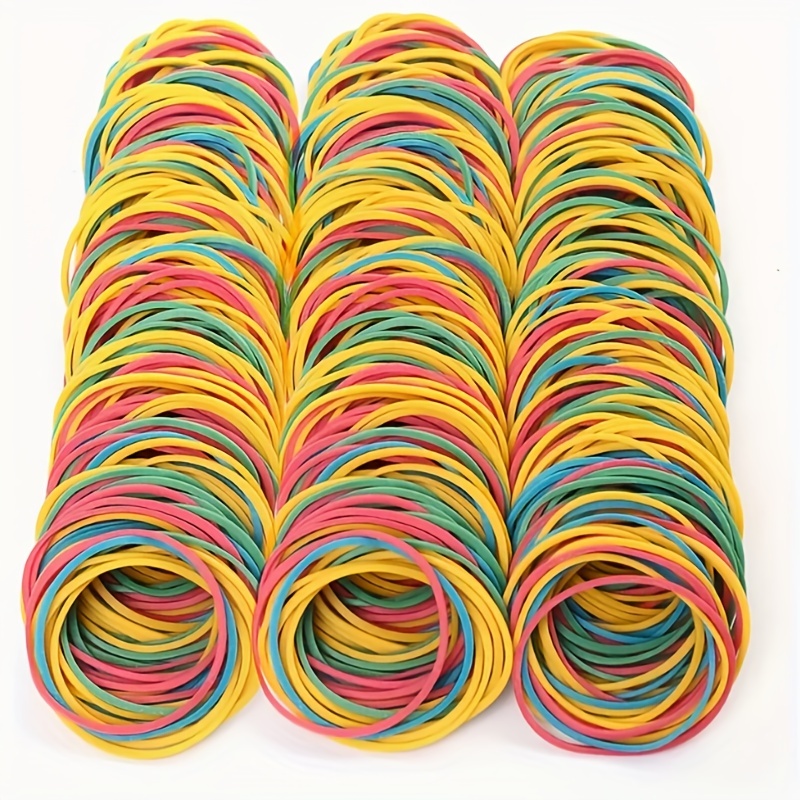 Colored Rubber Bands 38mm Dia. 100-200 Pcs Office School Elastic Bands