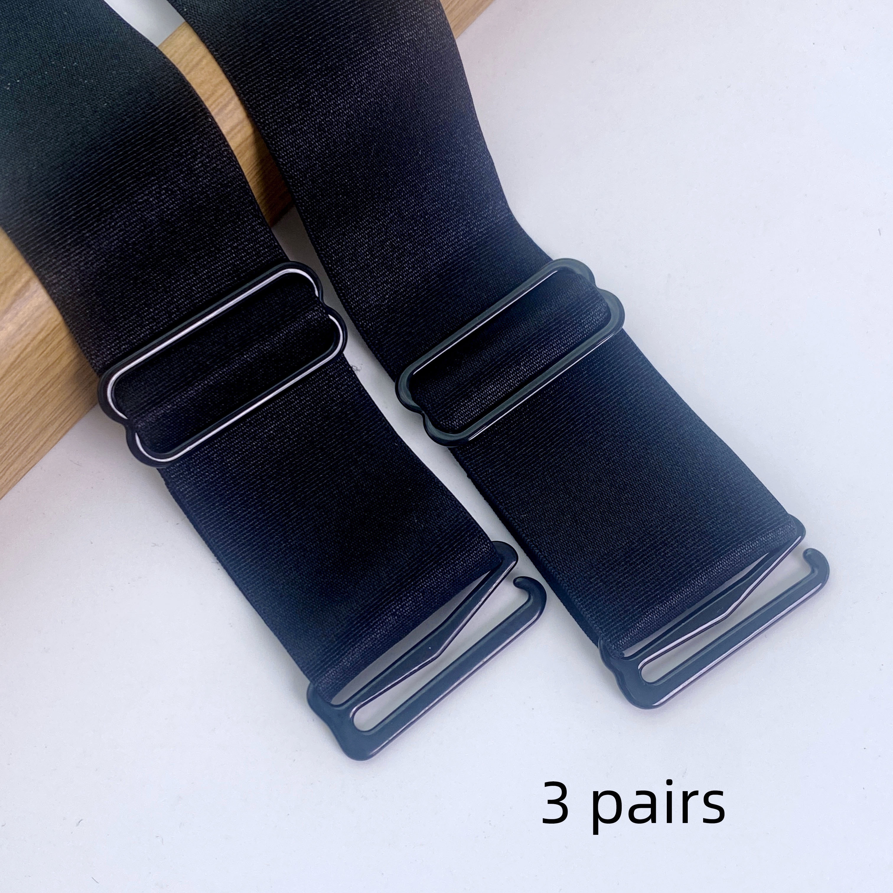 2 Pairs Black Removable Adjustable Bra Straps - Comfortable and Stylish