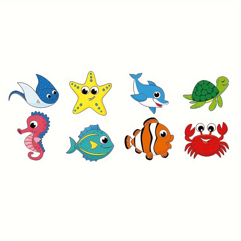 Cute Cartoon Starfish Stickers Reward Label Encouragement - Temu