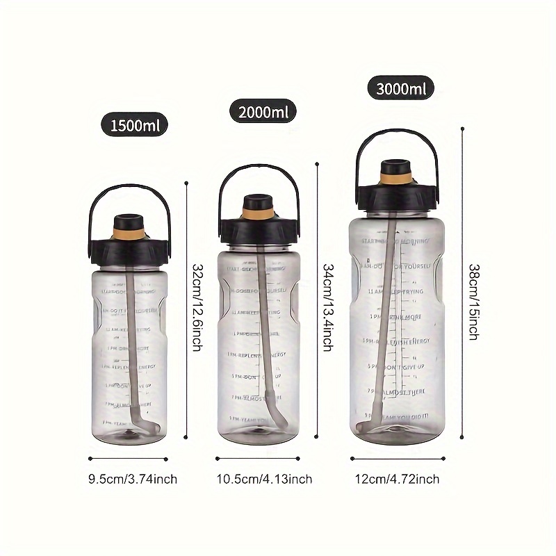 Clear Motivational Water Bottle Transparent Water Bottles - Temu