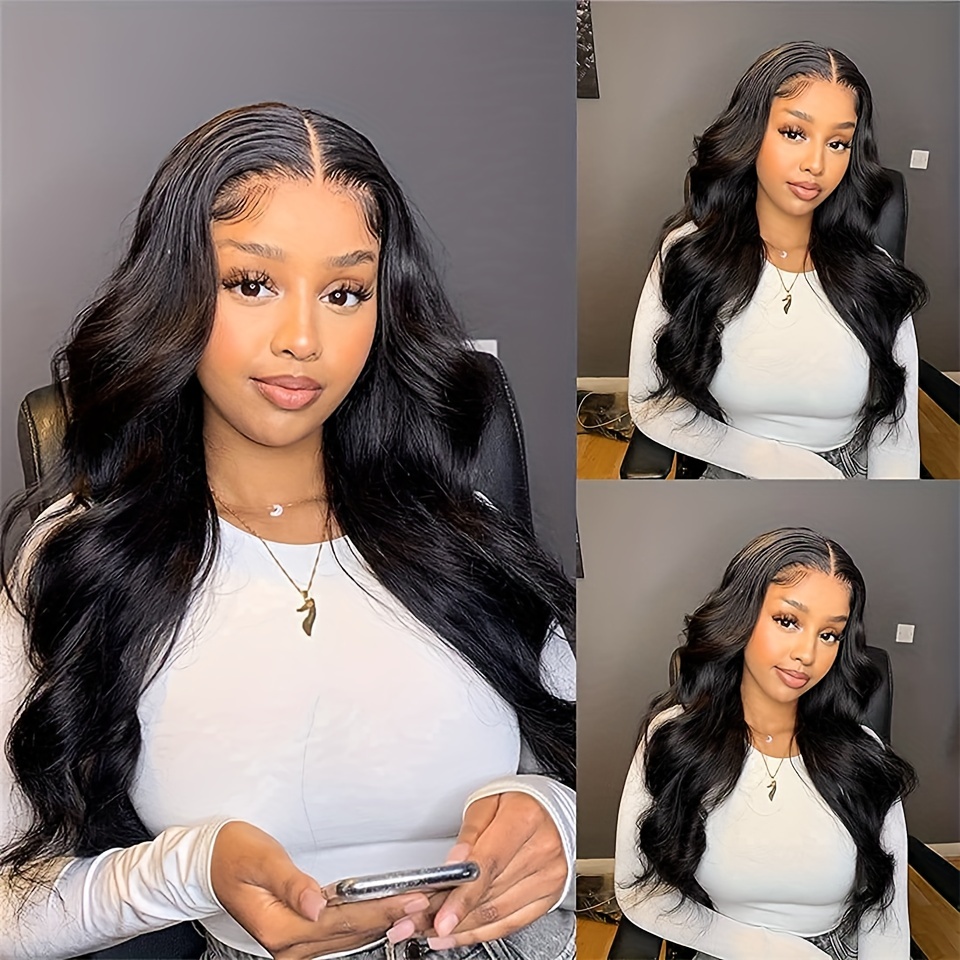 Body Wave Lace Front Human Hair Wigs 13x6 Hd Transparent - Temu