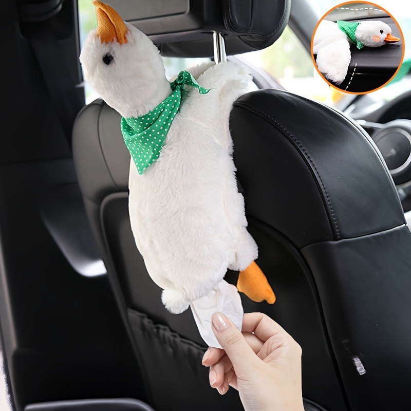 Cute Cartoon Goose Design Car Seat Back Hanging Tissue Box - Temu