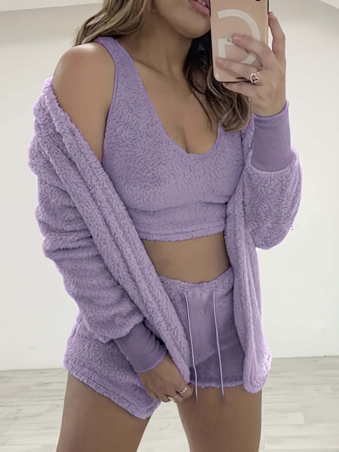 Hollister knit cami top in lavender floral - part of a set