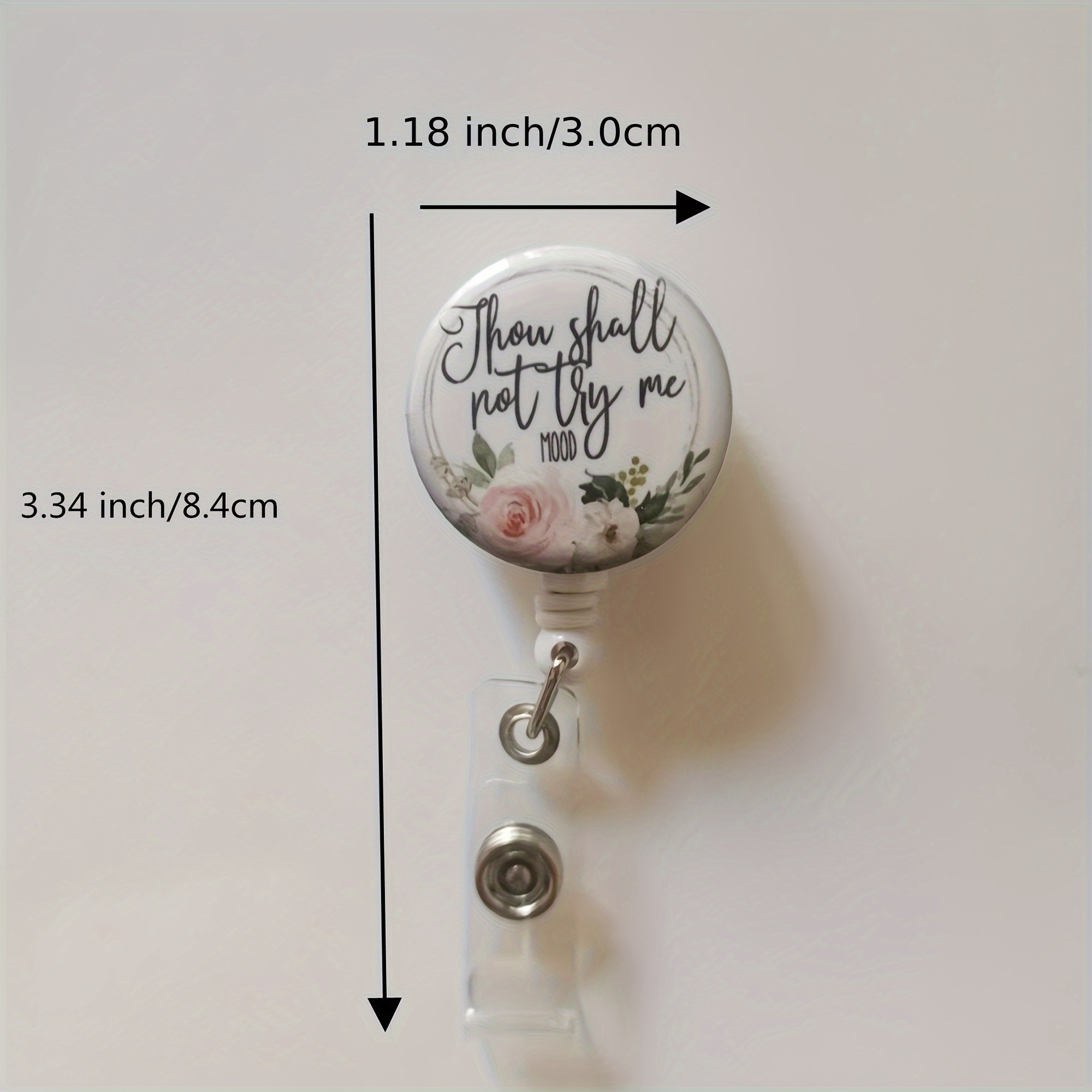 Retractable Badge Reel Clip, Badge Holder with Metal Clip, Cute Badge Clip On ID Name Card Holders for Nurse Doctor and Office,Temu